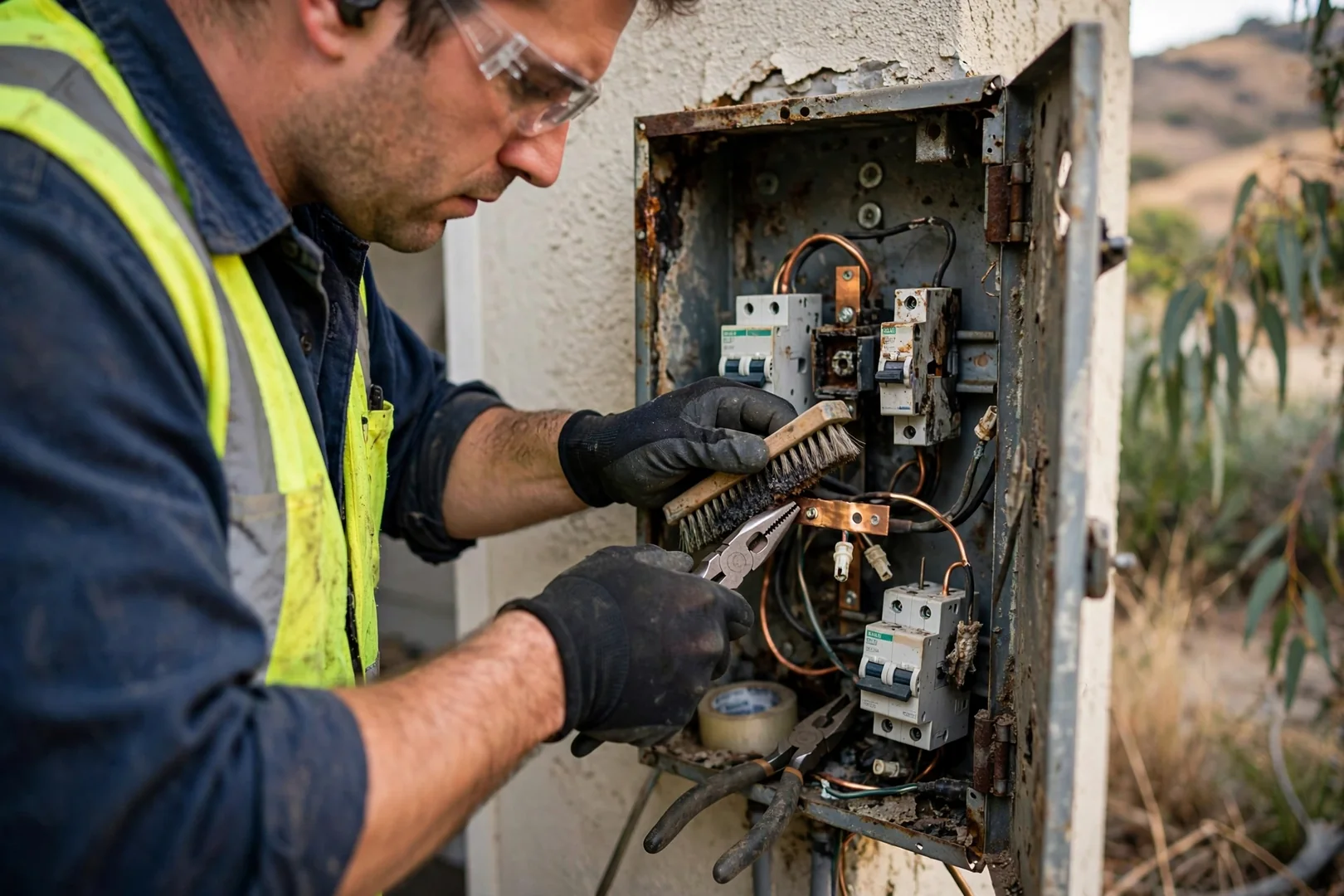 Technician testing fan speed control wiring at a Dublin residence