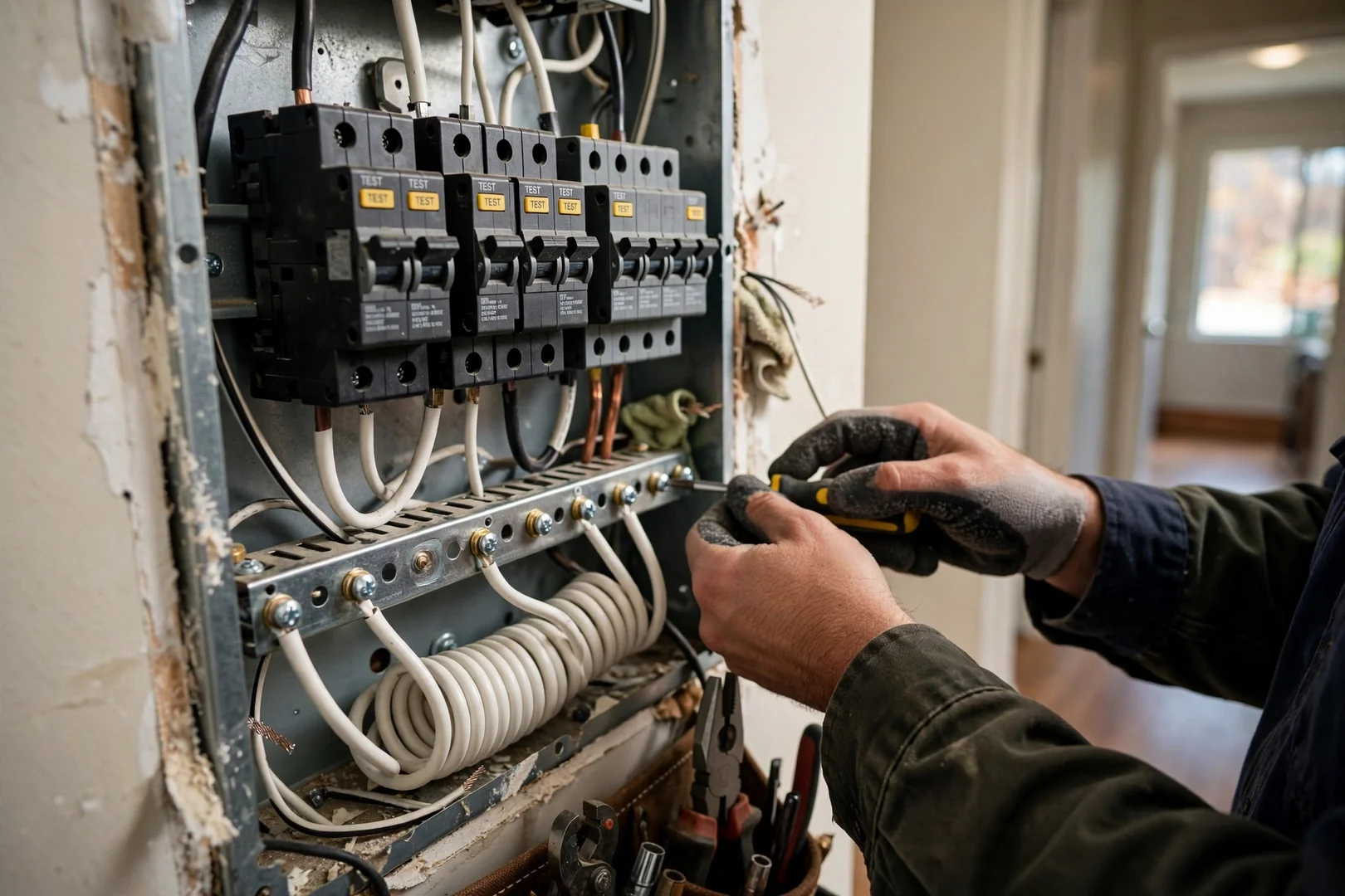 Combination arc fault breakers installed on bedroom circuits after resistance testing
