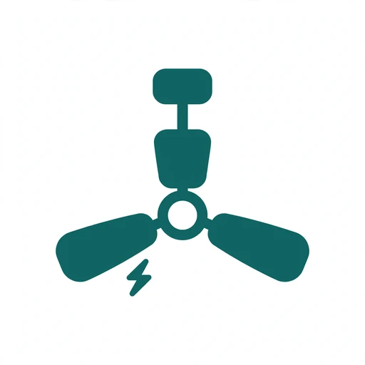Electrician securing a ceiling fan to a rated fan brace above a living room